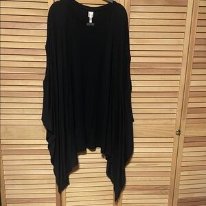 Elegant Black Poncho Top